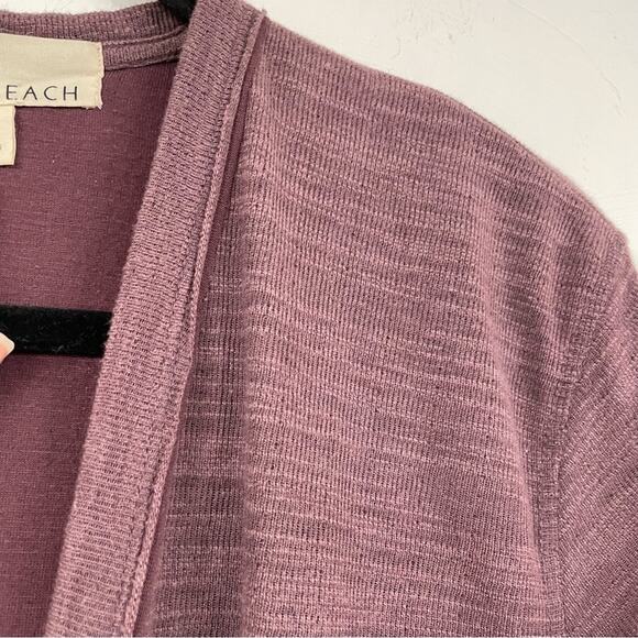 Free People Beach Dusty Mauve Long Line Cardigan Sweater Duster XS Oversized - Picture 6 of 11